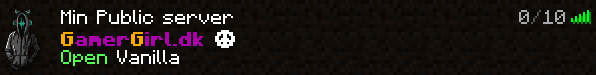 Mine Minecraft Servere